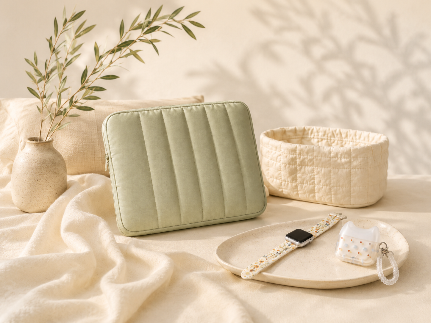 CALYUNE curated lifestyle objects in soft natural light